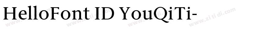 HelloFont ID YouQiTi字体转换